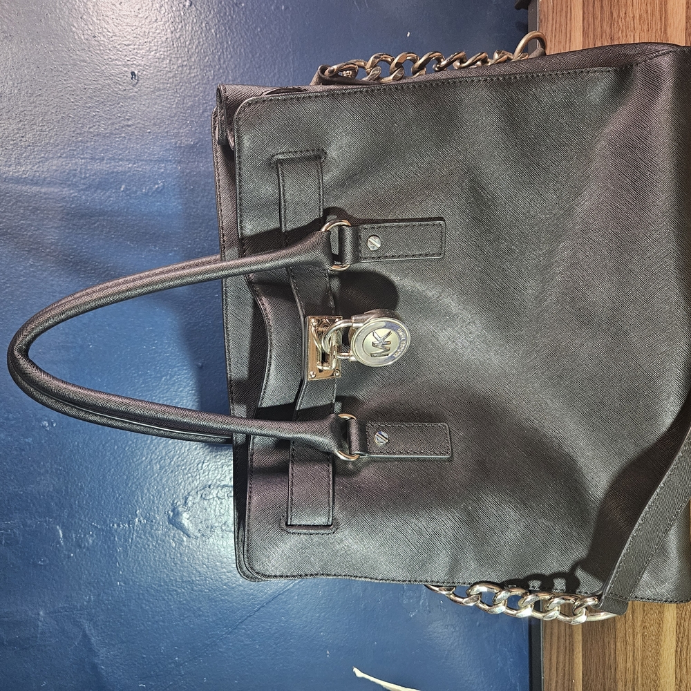 Black Leather Tote Bag